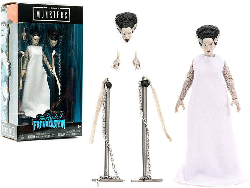 The Bride of Frankenstein 6" Moveable Figurine with Chains and Alternate Head and Hands "Universal Monsters" Series by Jada LuxuryLifeWay Online Store