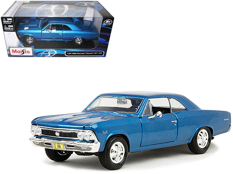 1966 Chevrolet Chevelle SS 396 Blue Metallic 1/24 Diecast Model Car by Maisto LuxuryLifeWay Online Store