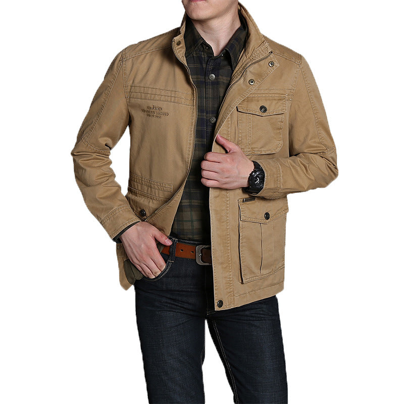 JEEP Men's Spring Cotton Jacket - Long Loose Fit Pi-Mart