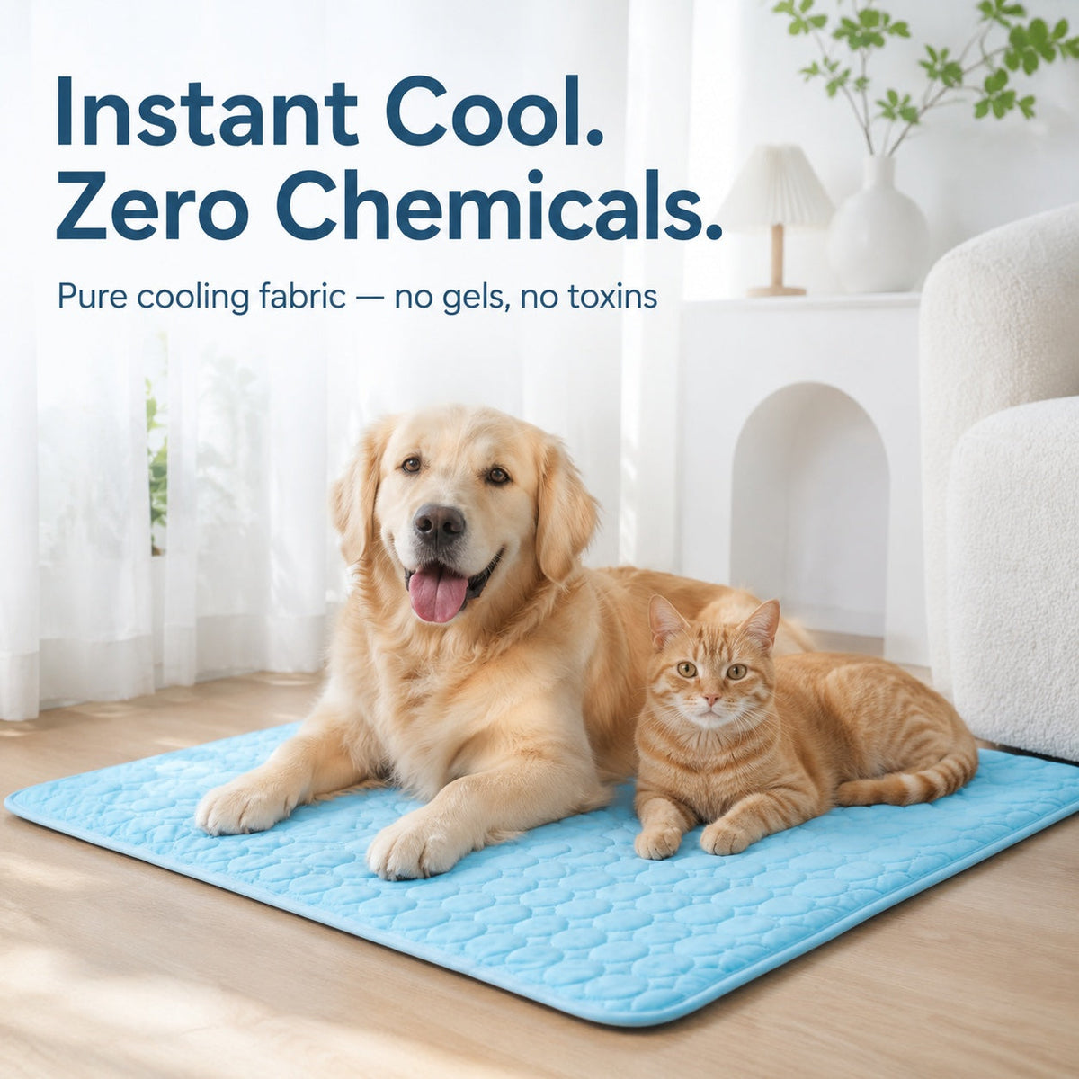 Round Pet Cooling Ice Pad - Summer Cooling Mat For Dogs & Cats Pets Fashion