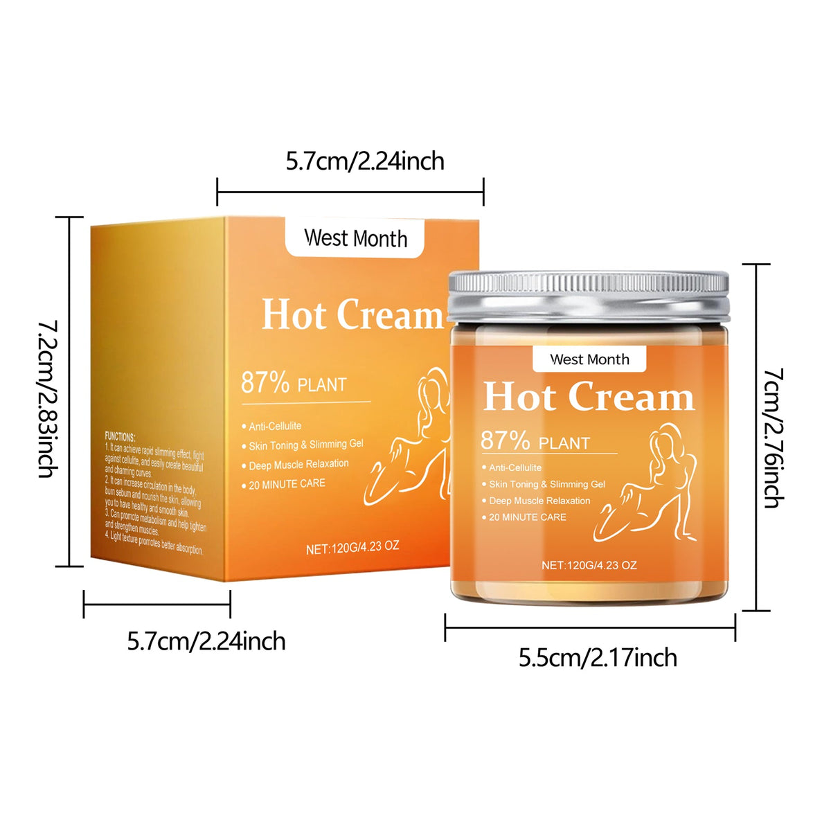 Fat-burning Firming Shaping Cream 120g Box Tri Light Beauty