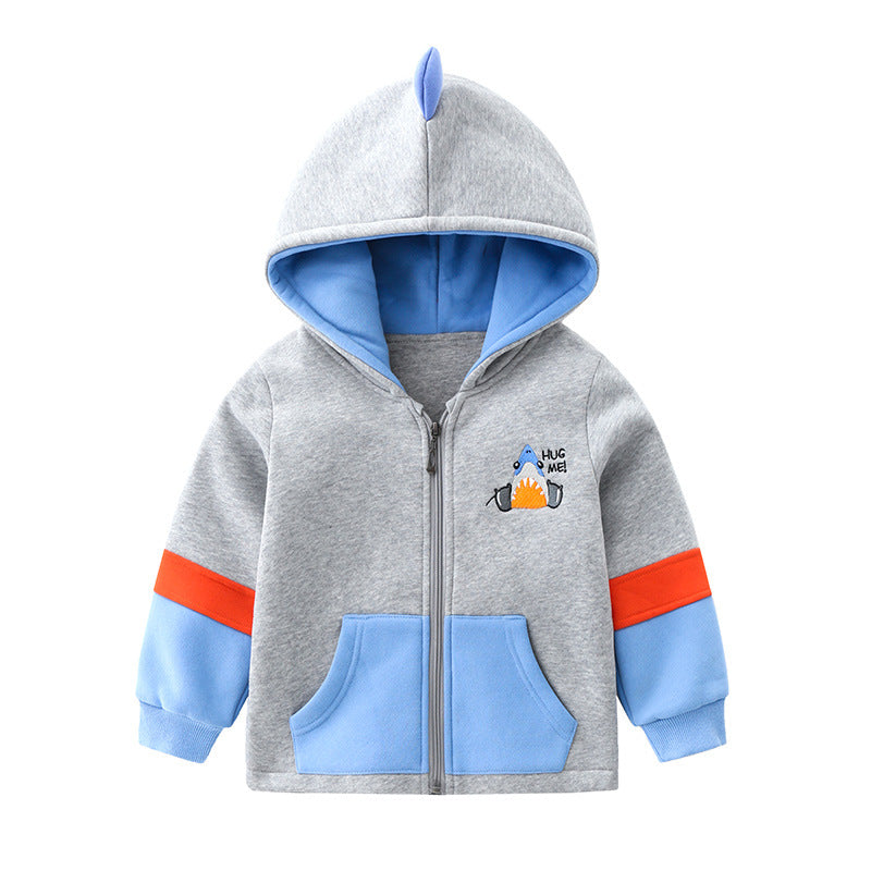 Children's Hooded Cotton Padded Zipper Jacket Pi-Mart