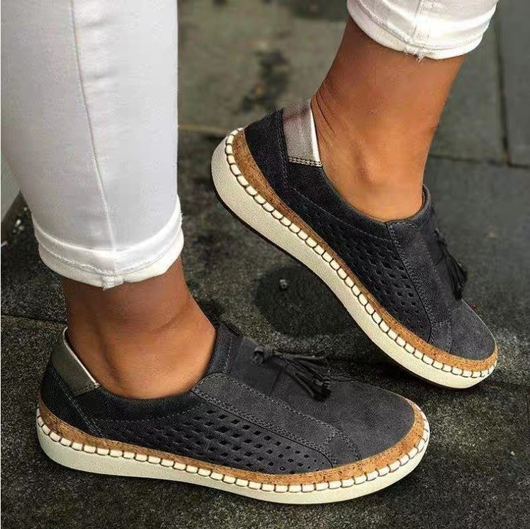 European And American Tassel Fashion Slip-on Women's Slip-on Shoes LadyShow.Store