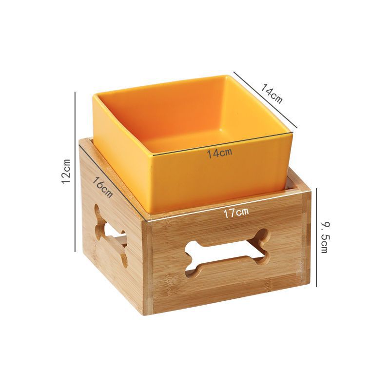 Large Capacity High Stand Ceramic Pet Bowl Pets Fashion