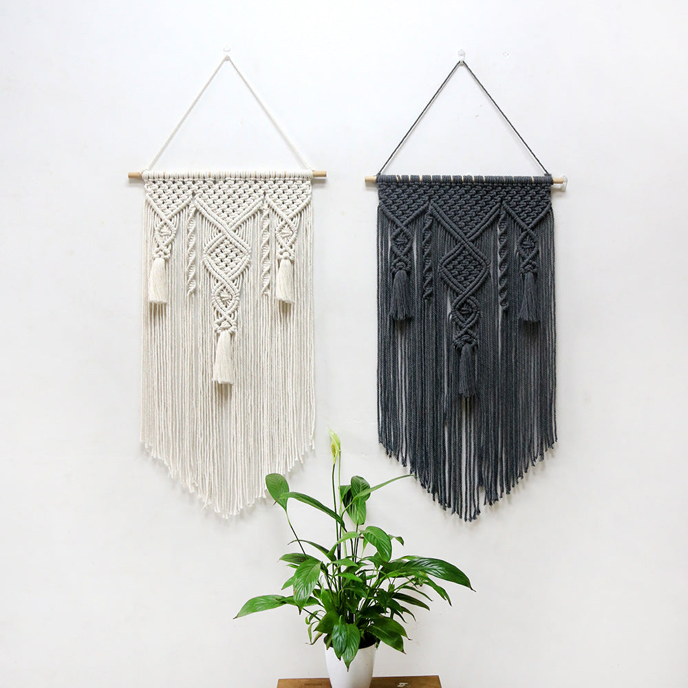 Nordic Wind Cotton Rope Woven Tapestry Home Decor Wall Hanging PearlNestDecor.com