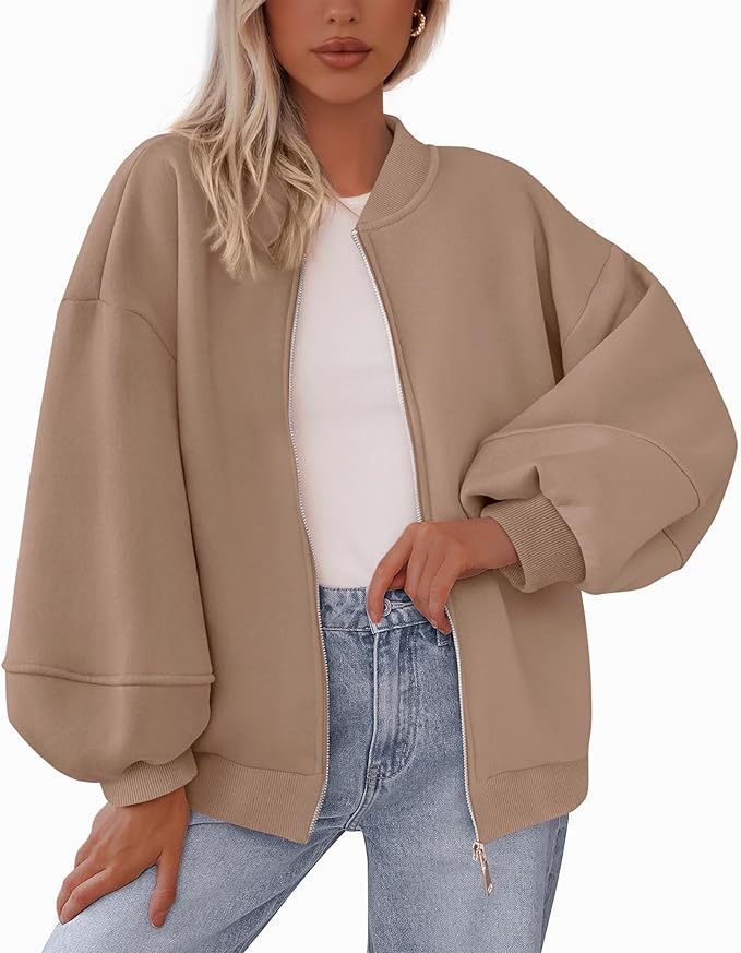 Zip Sweatshirt Jacket Casual Long Sleeve Pilot Coat LadyShow.Store