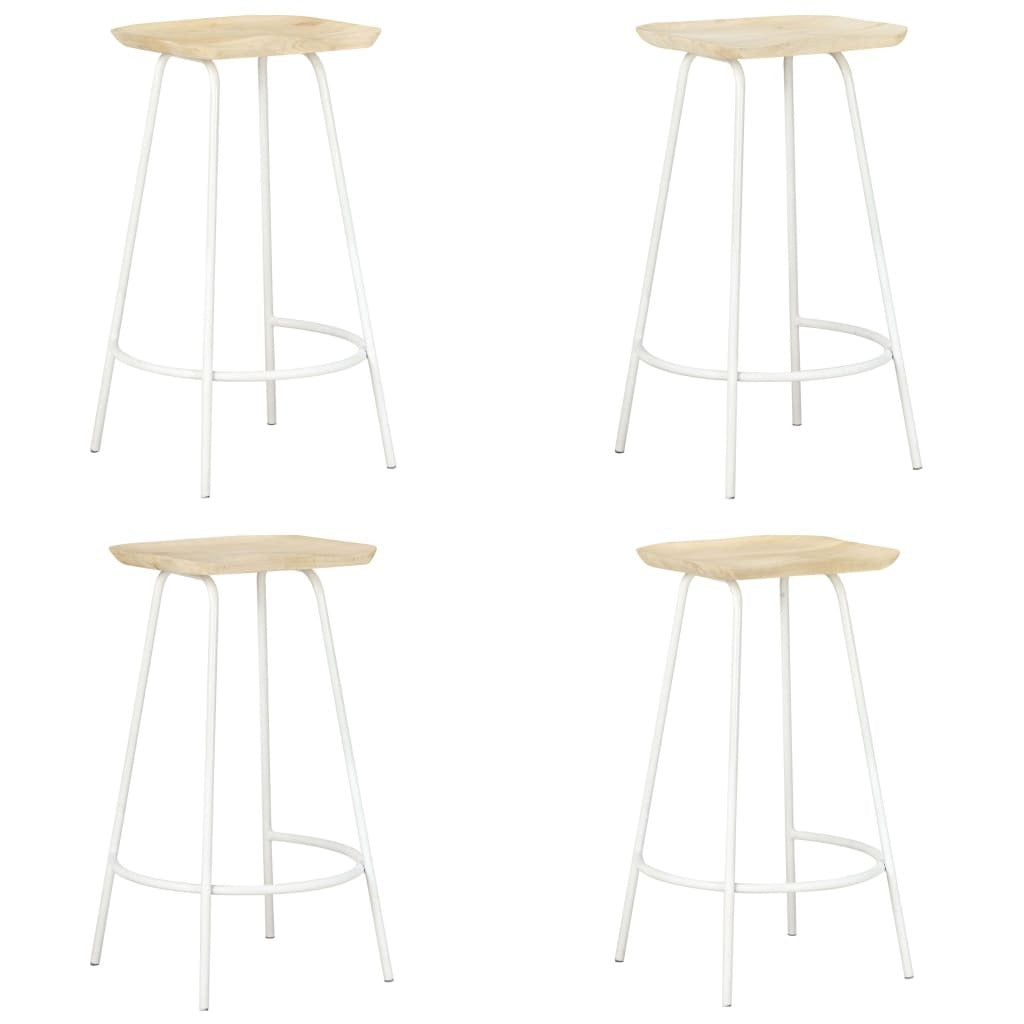 Bar Stools 4 pcs Solid Mango Wood LuxuryLifeWay Online Store