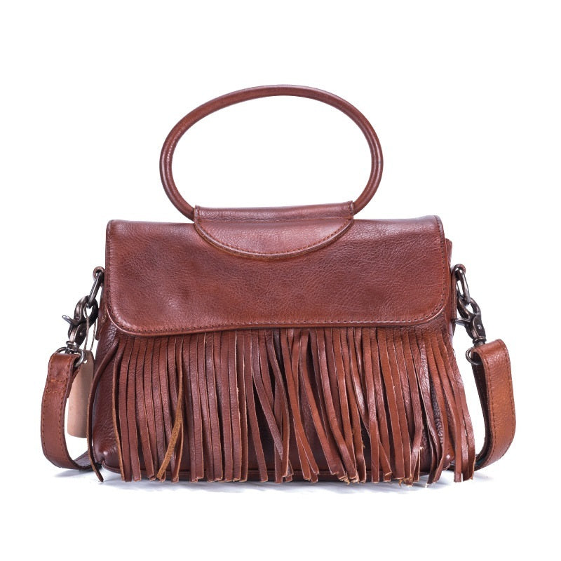 New vegetable tanned leather handbags LadyShow.Store