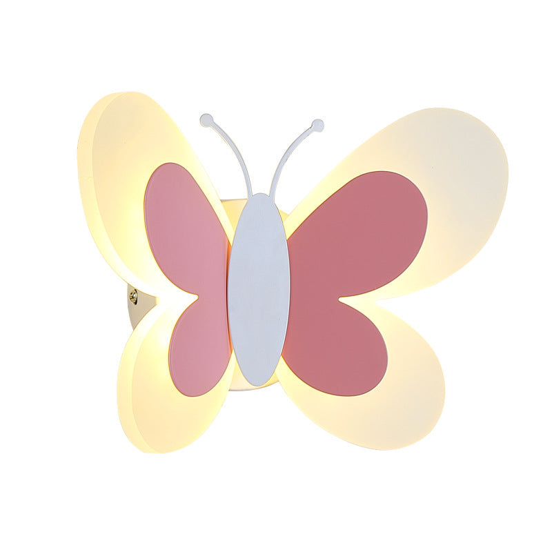 Butterfly Lamp Creative Cartoon Children Bedroom Wall Lamp PearlNestDecor.com