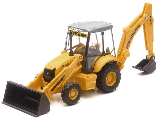 New Holland B110C Backhoe Loader Yellow Diecast Model by New Ray LuxuryLifeWay Online Store