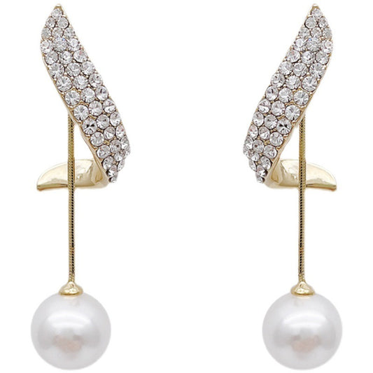 New Trendy High-end Earrings Retro Light Luxury Simple Earrings