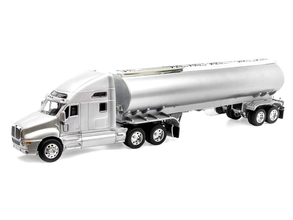 Kenworth T2000 Truck Silver Metallic with Silver Tanker Trailer "Transporter" Series 1/32 Diecast Model by Welly LuxuryLifeWay Online Store