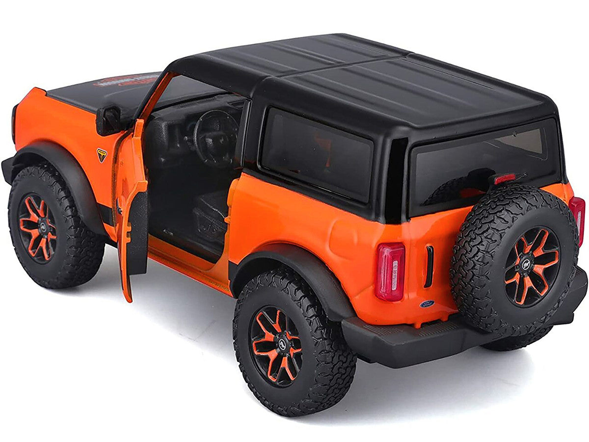 2021 Ford Bronco Badlands Orange and Black "Harley Davidson" "H-D Custom" Series 1/24 Diecast Model Car by Maisto LuxuryLifeWay Online Store