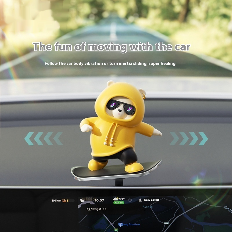 Cartoon Bear Car Skateboard Pi-Mart