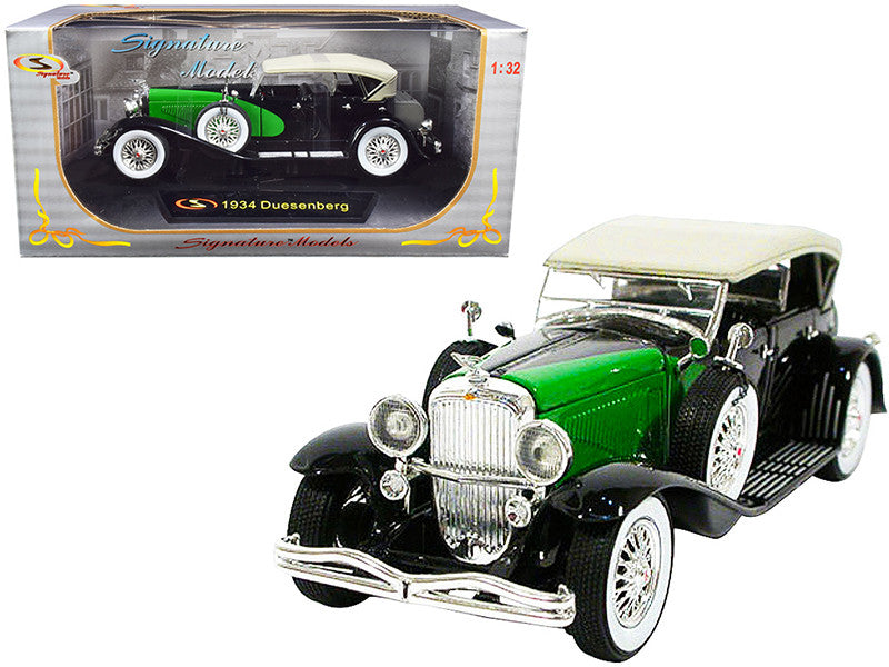 1934 Duesenberg Black and Green 1/32 Diecast Model Car by Signature Models LuxuryLifeWay Online Store