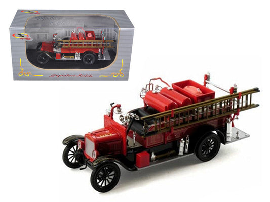 1926 Ford Model T Fire Engine Red and Black 1/32 Diecast Model by Signature Models LuxuryLifeWay Online Store
