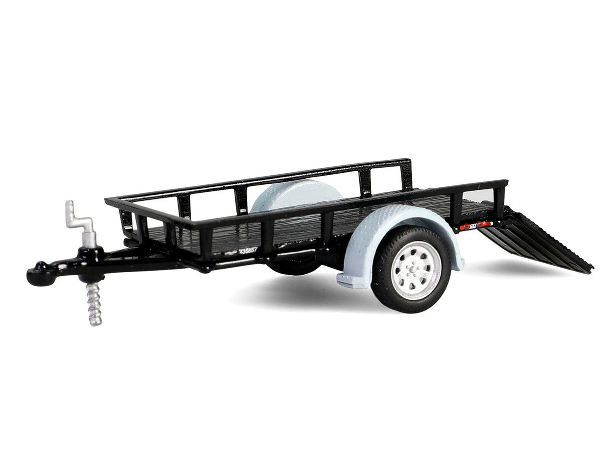 1990 Dodge Ram D250 Pickup Truck "Philadelphia PA Police Department" White with Stripes and Utility Trailer "Hot Pursuit Hitch & Tow" Series 1 1/64 Diecast Model Cars by Greenlight LuxuryLifeWay Online Store