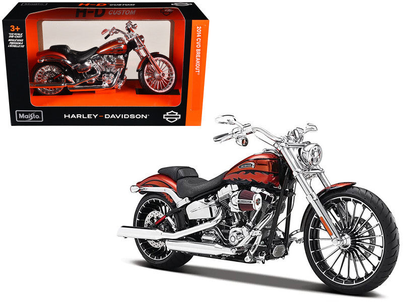 2014 Harley Davidson CVO Breakout Orange 1/12 Diecast Motorcycle Model by Maisto LuxuryLifeWay Online Store