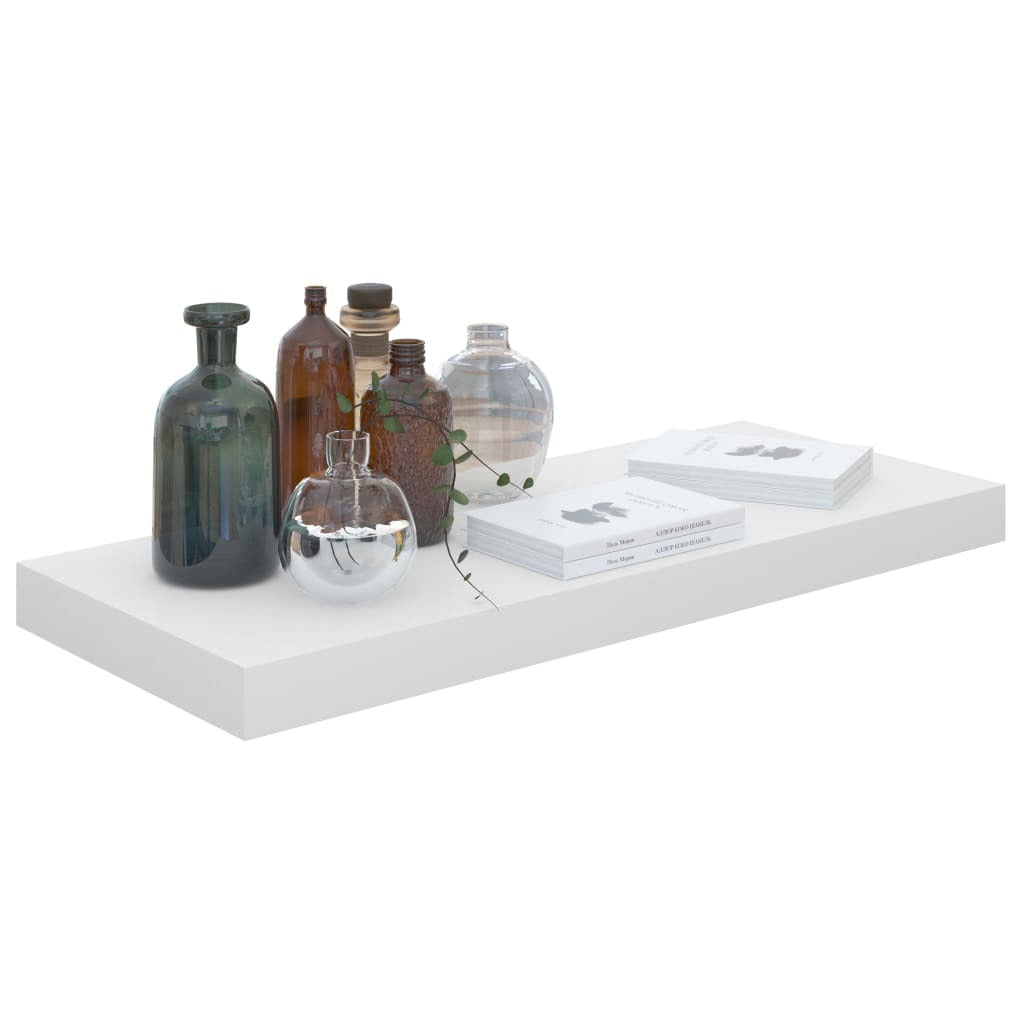 Floating Wall Shelf High Gloss White 23.6"x9.3"x1.5" MDF LuxuryLifeWay Online Store