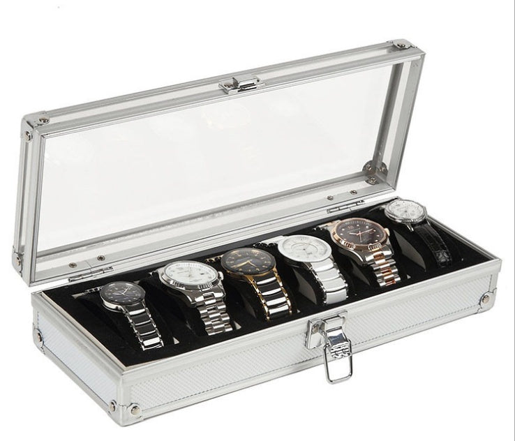 Aluminum 6 watches boxes, table boxes, jewelry box jewelry box collection bin LuxuryLifeWay Online Store