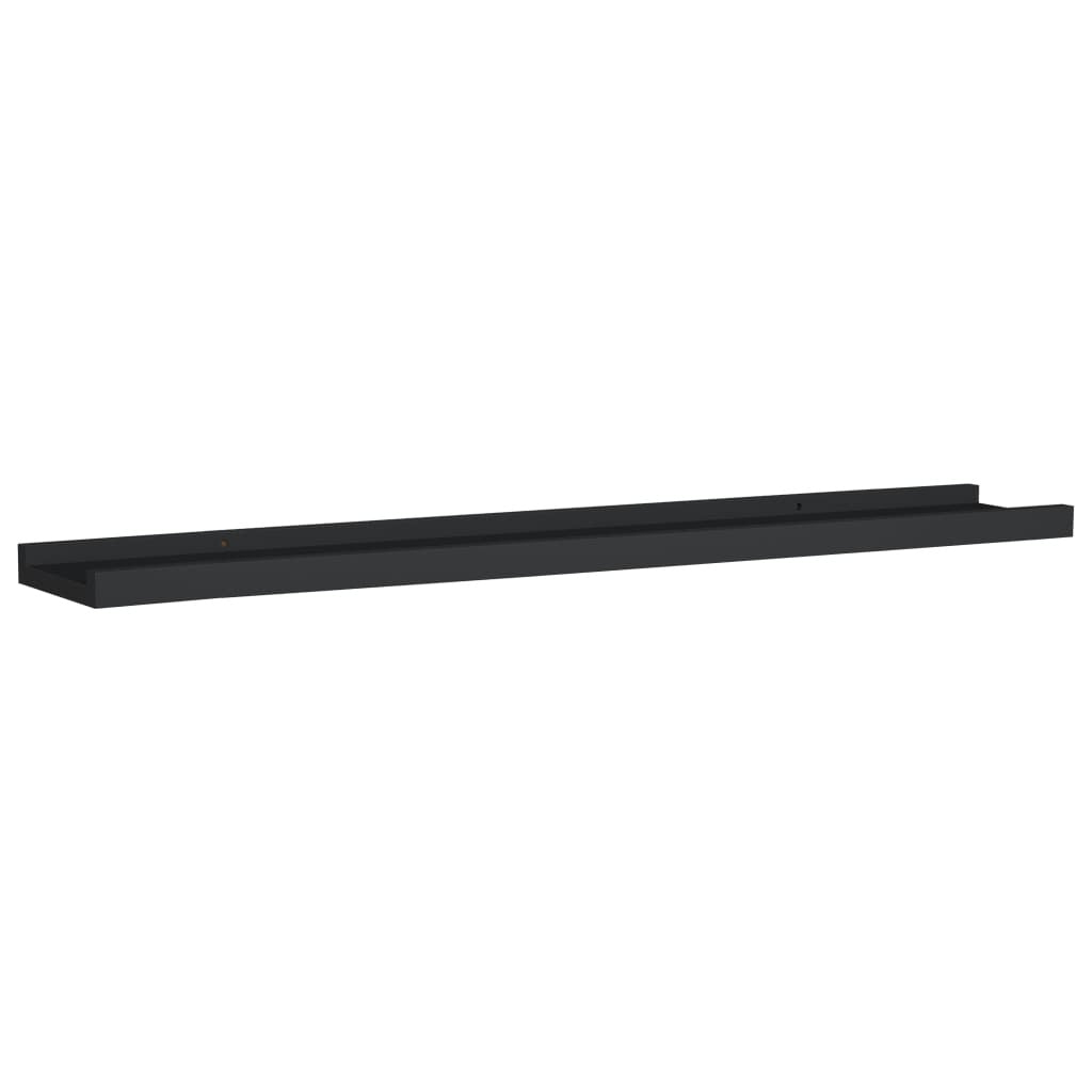 Picture Frame Ledge Shelves 2 pcs Black 31.5"x3.5"x1.2" MDF LuxuryLifeWay Online Store