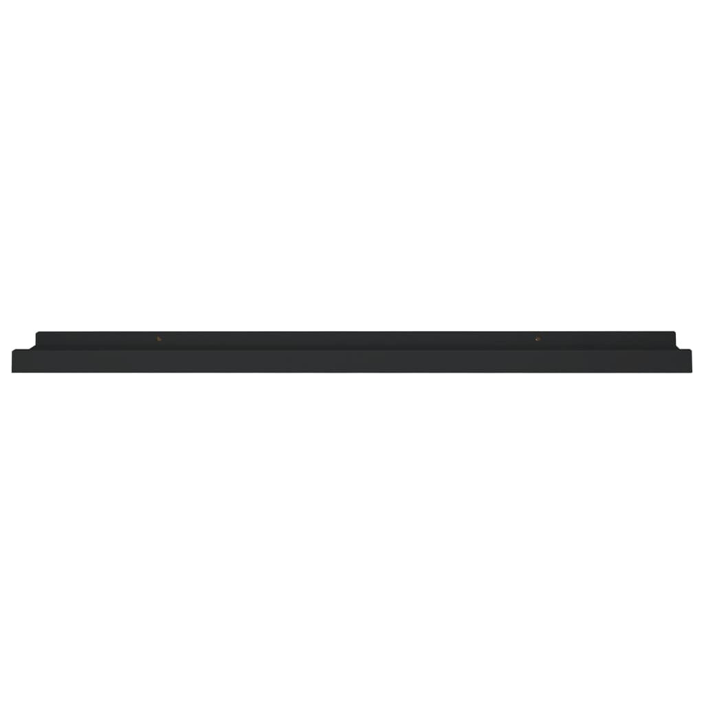 Picture Frame Ledge Shelves 2 pcs Black 31.5"x3.5"x1.2" MDF LuxuryLifeWay Online Store