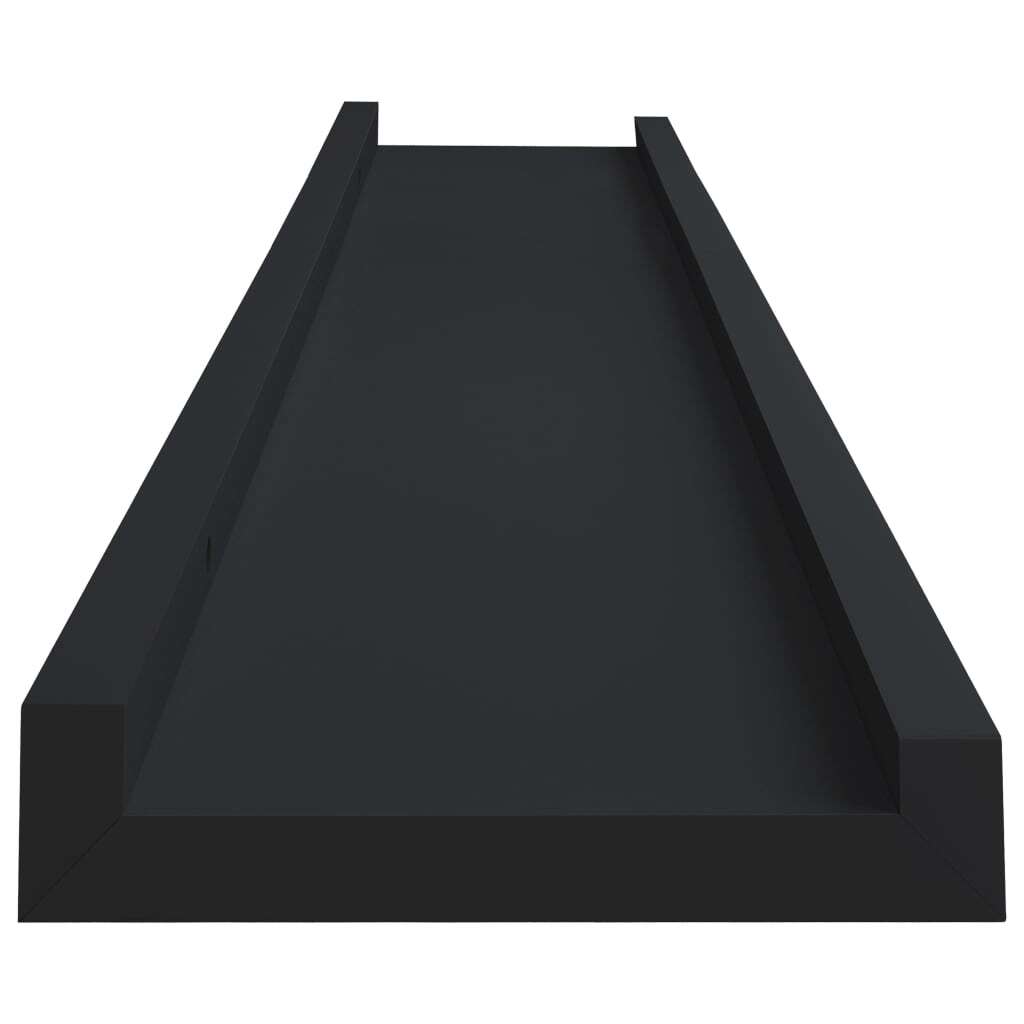 Picture Frame Ledge Shelves 2 pcs Black 31.5"x3.5"x1.2" MDF LuxuryLifeWay Online Store