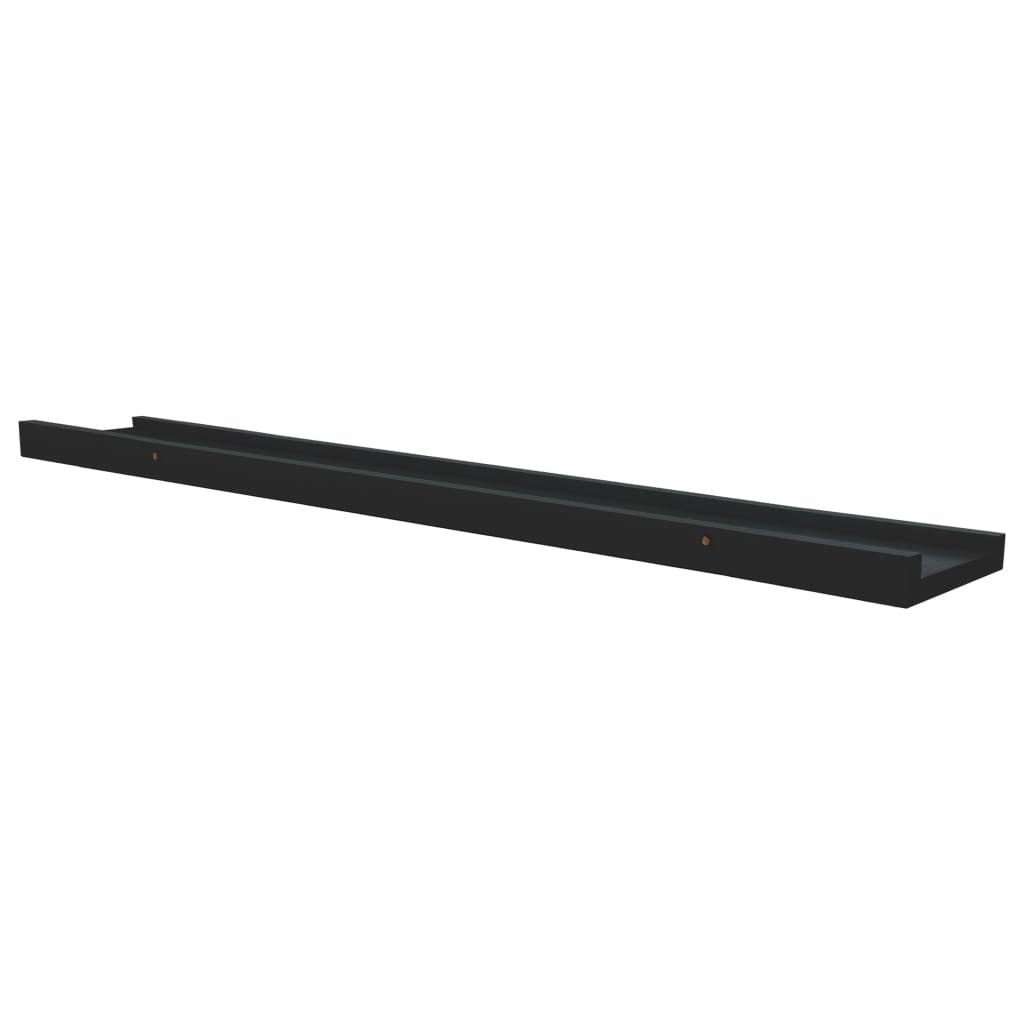 Picture Frame Ledge Shelves 2 pcs Black 31.5"x3.5"x1.2" MDF LuxuryLifeWay Online Store