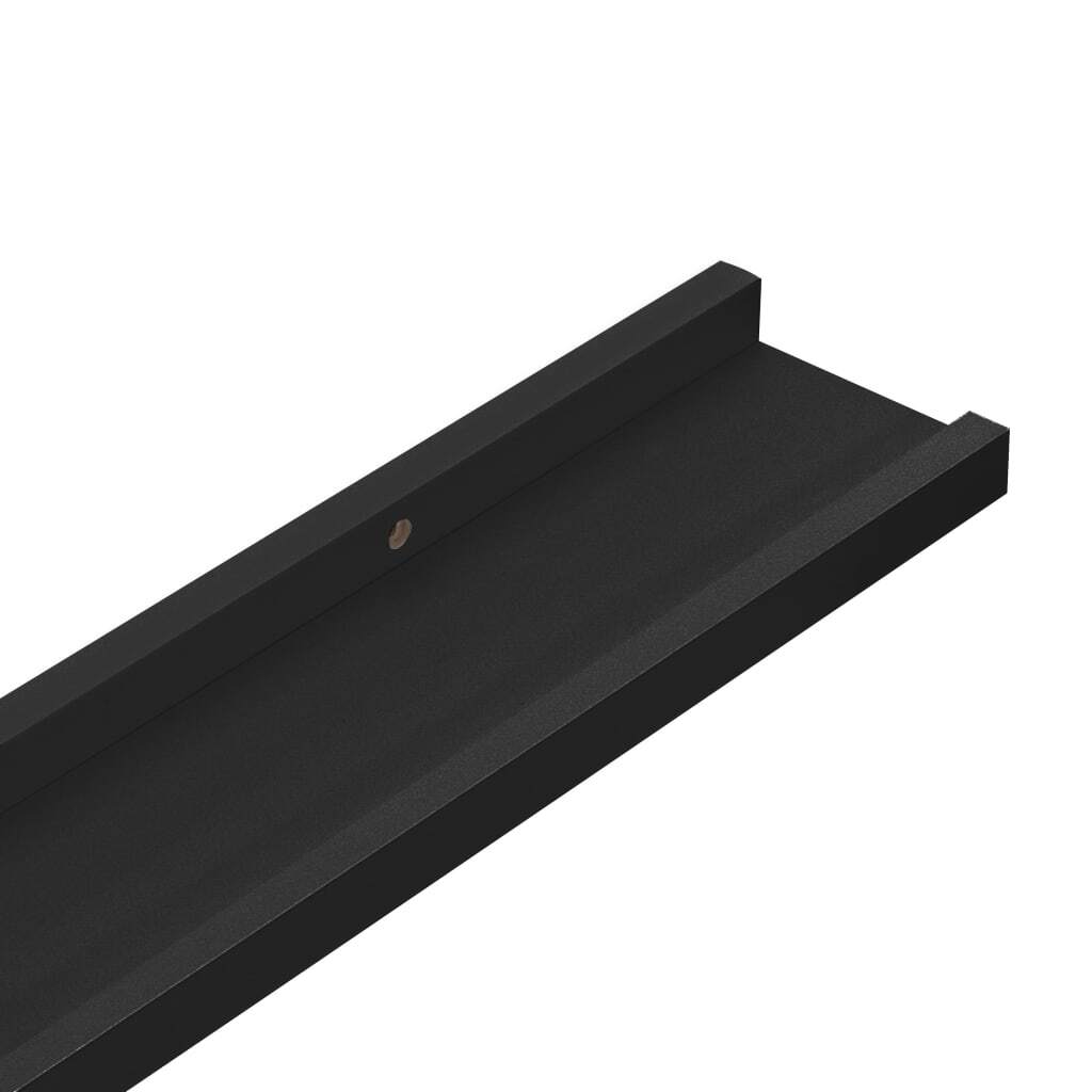 Picture Frame Ledge Shelves 2 pcs Black 31.5"x3.5"x1.2" MDF LuxuryLifeWay Online Store