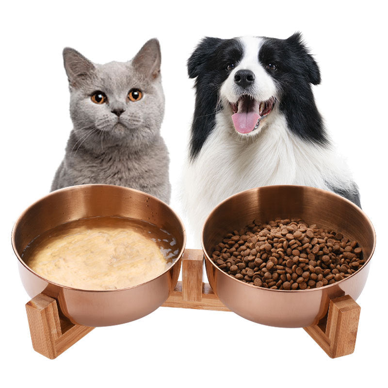 Neck Guard Stainless Steel Pet Bowl Pets Fashion