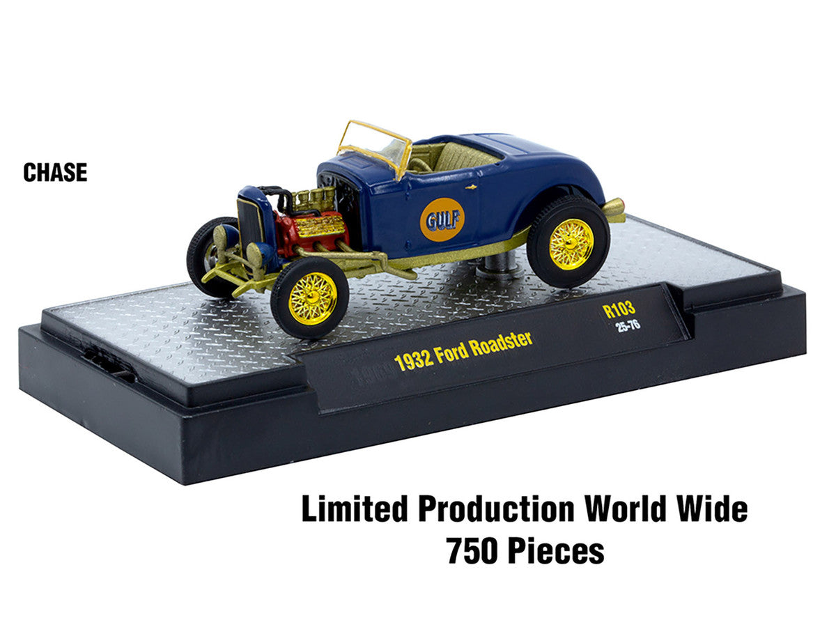 "Auto-Thentics" 6 piece Set Release 103 IN DISPLAY CASES Limited Edition 1/64 Diecast Model Cars by M2 Machines LuxuryLifeWay Online Store