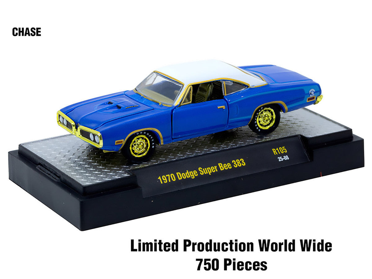 "Auto-Thentics" 6 piece Set Release 105 IN DISPLAY CASES Limited Edition 1/64 Diecast Model Cars by M2 Machines LuxuryLifeWay Online Store