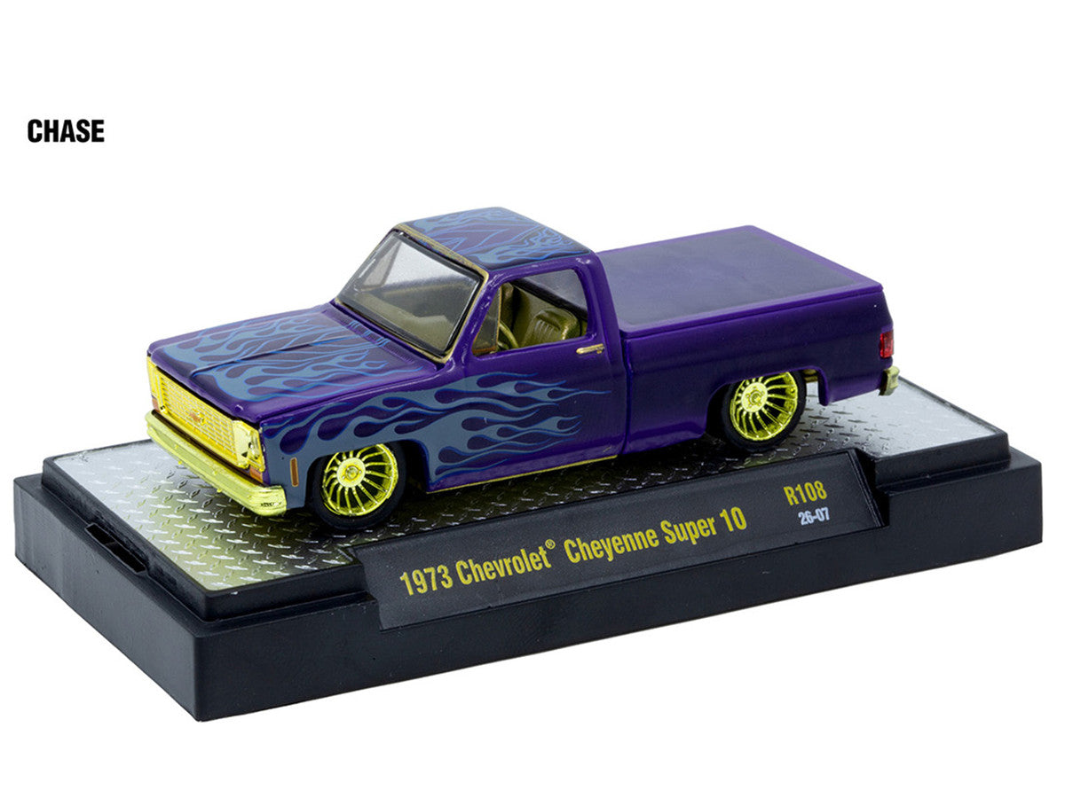 "Auto-Thentics" 6 piece Set Release 108 IN DISPLAY CASES Limited Edition1/64 Diecast Model Cars by M2 Machines LuxuryLifeWay Online Store