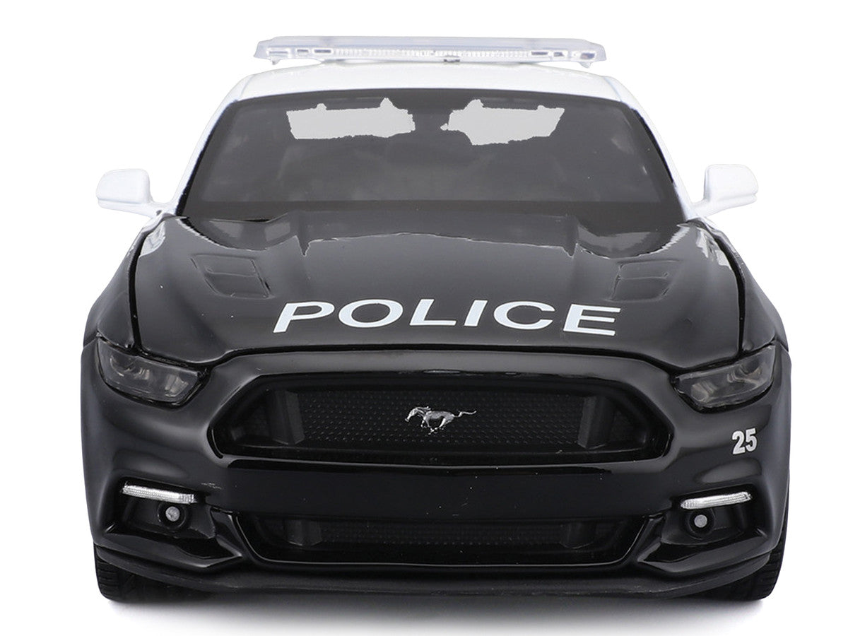 2015 Ford Mustang GT 5.0 "Police" Black and White "Authority" Series 1/24 Diecast Model Car by Maisto LuxuryLifeWay Online Store