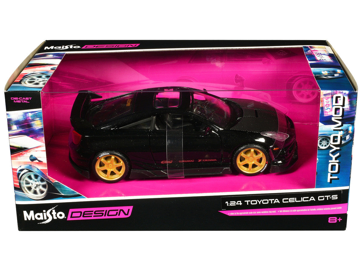 Toyota Celica GT-S Black with Carbon Hood and Sunroof "Maisto Design Tokyo Mod" Series 1/24 Diecast Model Car by Maisto LuxuryLifeWay Online Store