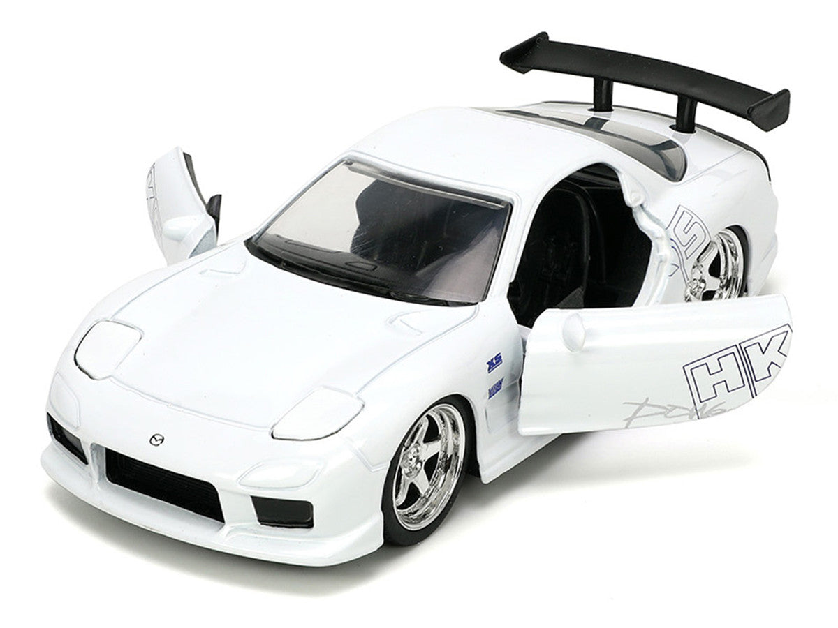 1993 Mazda RX-7 "HKS" White "The Fast and the Furious" (2001) Movie "25 Years of Fast & Furious" Series 1/32 Diecast Model Car by Jada LuxuryLifeWay Online Store