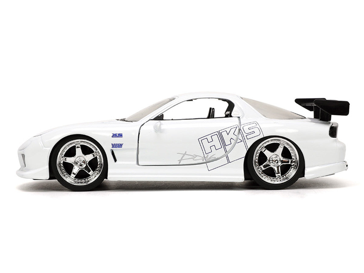 1993 Mazda RX-7 "HKS" White "The Fast and the Furious" (2001) Movie "25 Years of Fast & Furious" Series 1/32 Diecast Model Car by Jada LuxuryLifeWay Online Store