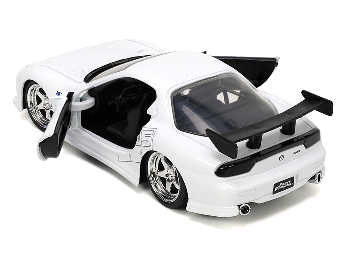 1993 Mazda RX-7 "HKS" White "The Fast and the Furious" (2001) Movie "25 Years of Fast & Furious" Series 1/32 Diecast Model Car by Jada LuxuryLifeWay Online Store