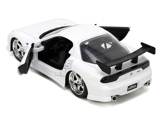 1993 Mazda RX-7 "HKS" White "The Fast and the Furious" (2001) Movie "25 Years of Fast & Furious" Series 1/32 Diecast Model Car by Jada LuxuryLifeWay Online Store