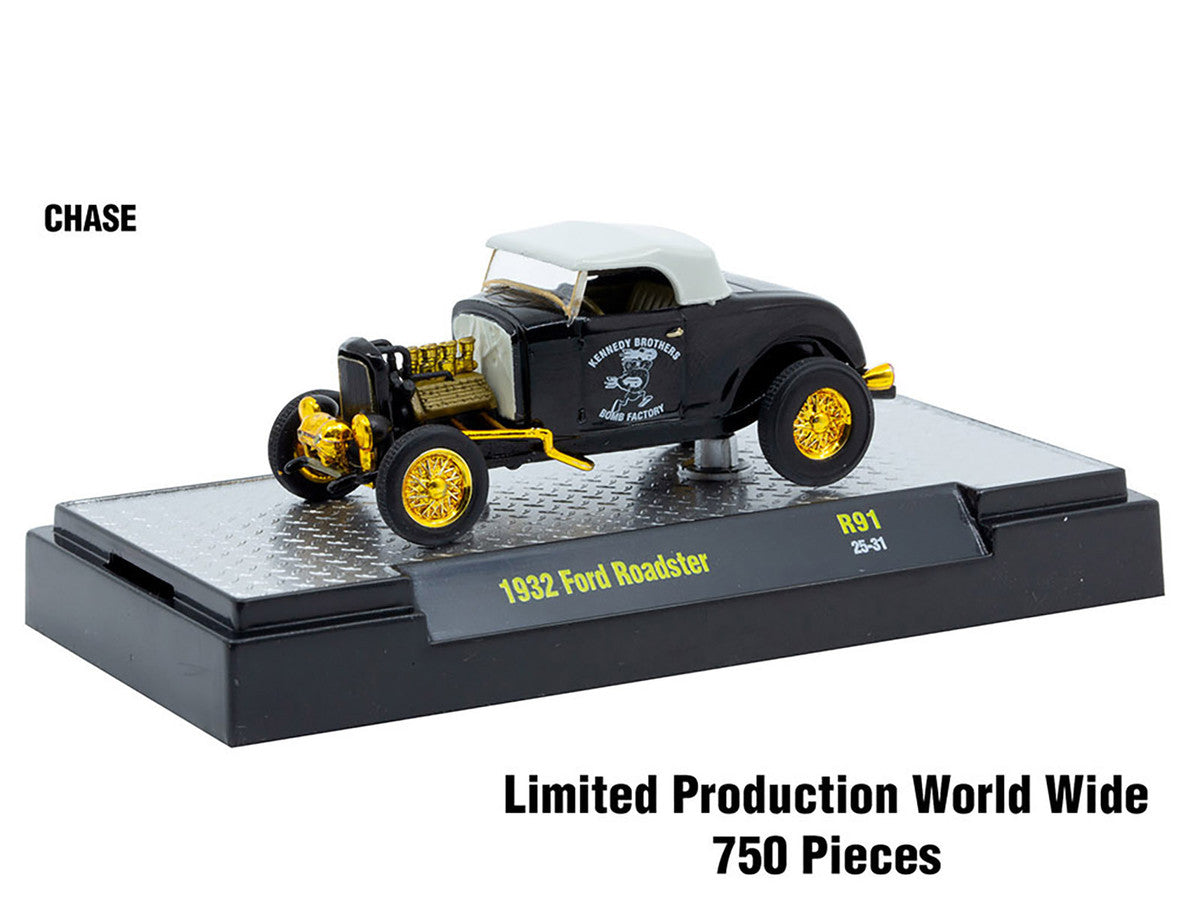 "Auto Meets" Set of 6 Cars IN DISPLAY CASES Release 91 Limited Edition 1/64 Diecast Model Cars by M2 Machines LuxuryLifeWay Online Store