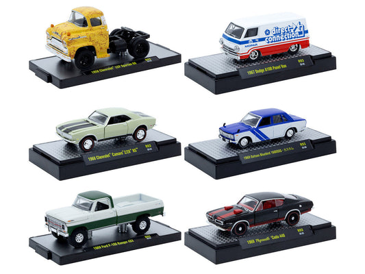 "Auto Meets" Set of 6 Cars IN DISPLAY CASES Release 93 Limited Edition 1/64 Diecast Model Cars by M2 Machines LuxuryLifeWay Online Store