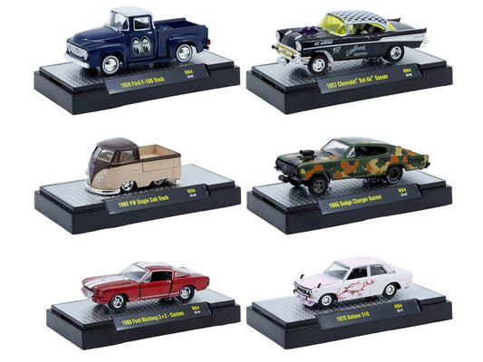 "Auto Meets" Set of 6 Cars IN DISPLAY CASES Release 94 Limited Edition 1/64 Diecast Model Cars by M2 Machines LuxuryLifeWay Online Store