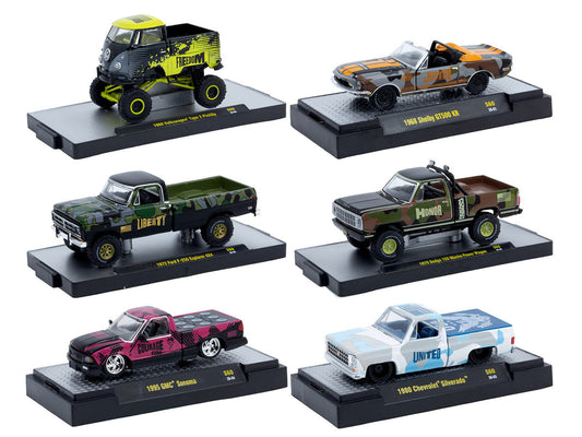 "Auto Meets" Set of 6 Cars IN DISPLAY CASES Release S60 Limited Edition 1/64 Diecast Model Cars by M2 Machines LuxuryLifeWay Online Store