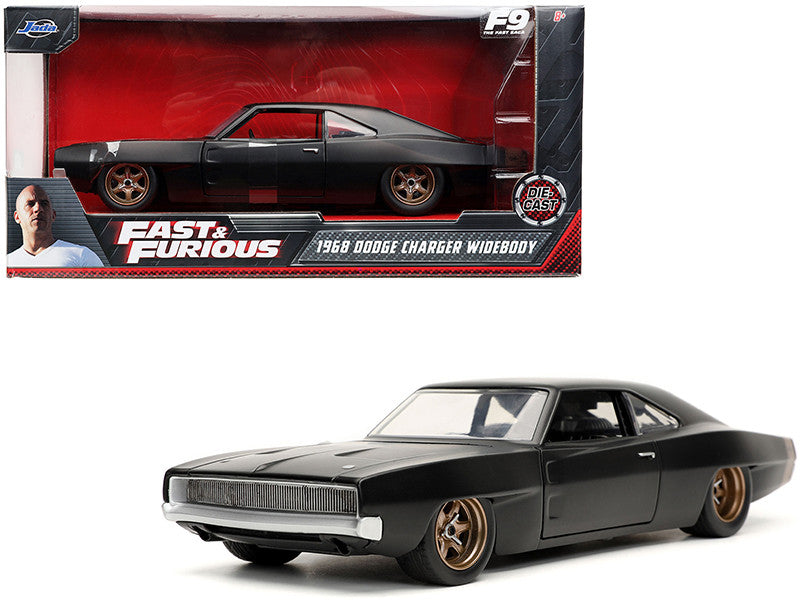Dom's 1968 Dodge Charger Widebody Matt Black "Fast & Furious 9 F9" (2021) Movie 1/24 Diecast Model Car by Jada LuxuryLifeWay Online Store