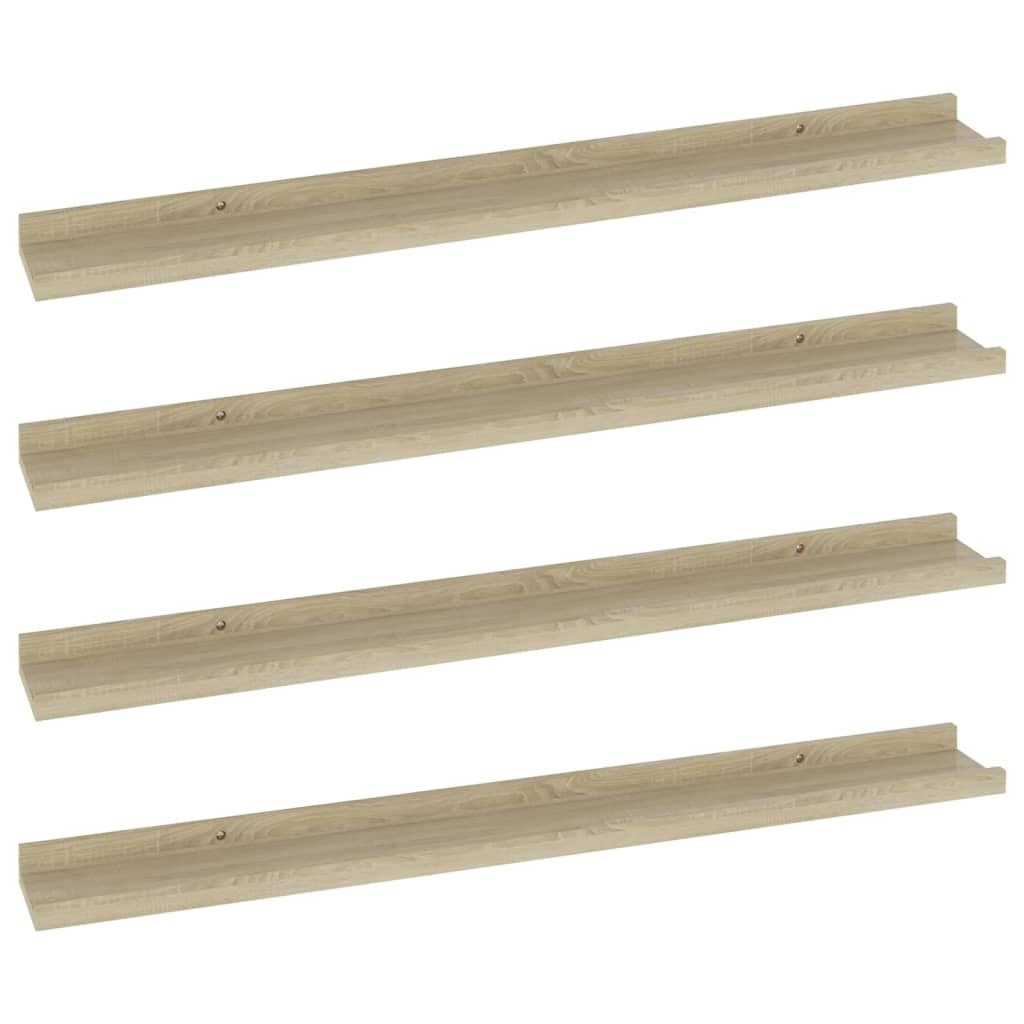 Wall Shelves 4 pcs Sonoma Oak 31.5"x3.5"x1.2 LuxuryLifeWay Online Store
