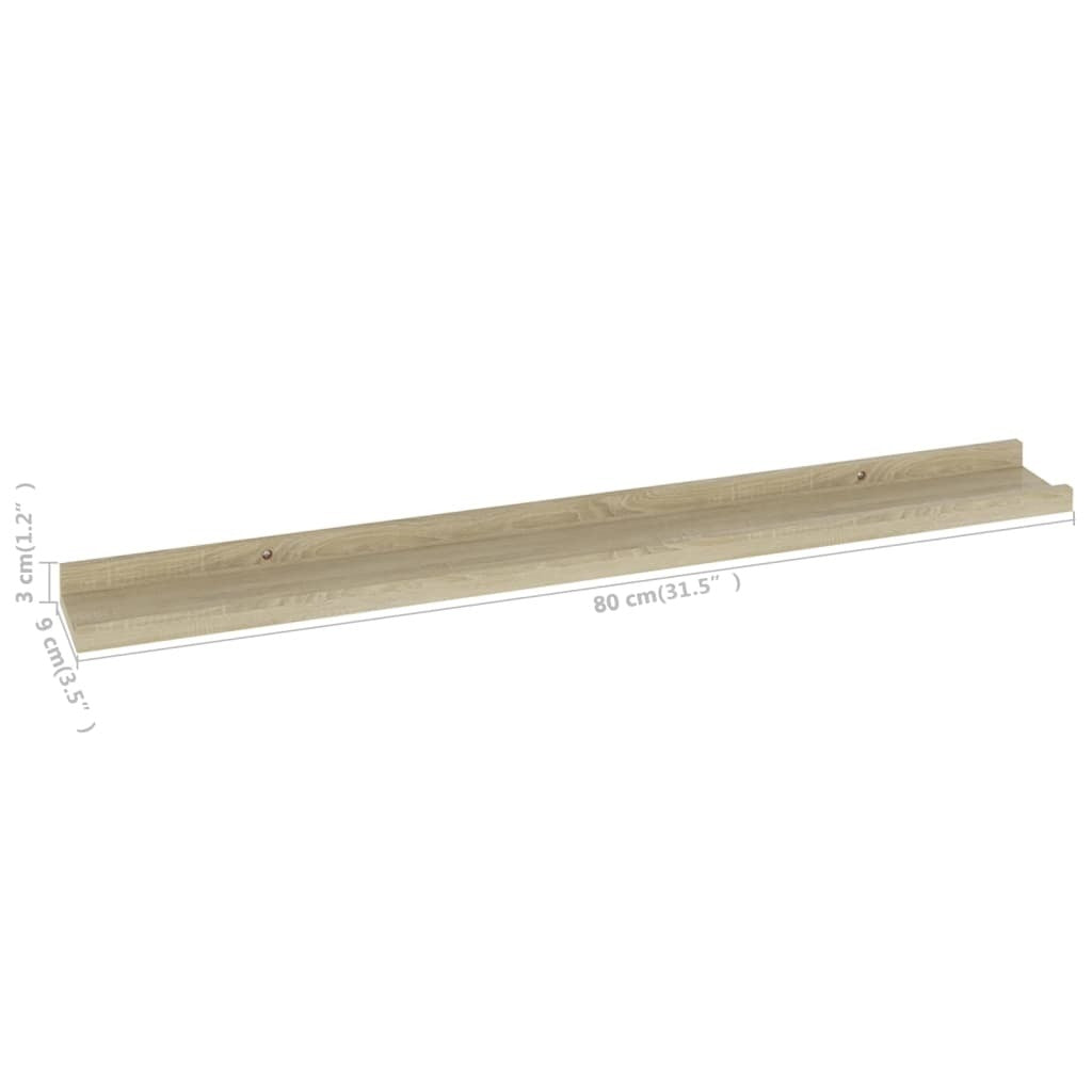 Wall Shelves 4 pcs Sonoma Oak 31.5"x3.5"x1.2 LuxuryLifeWay Online Store