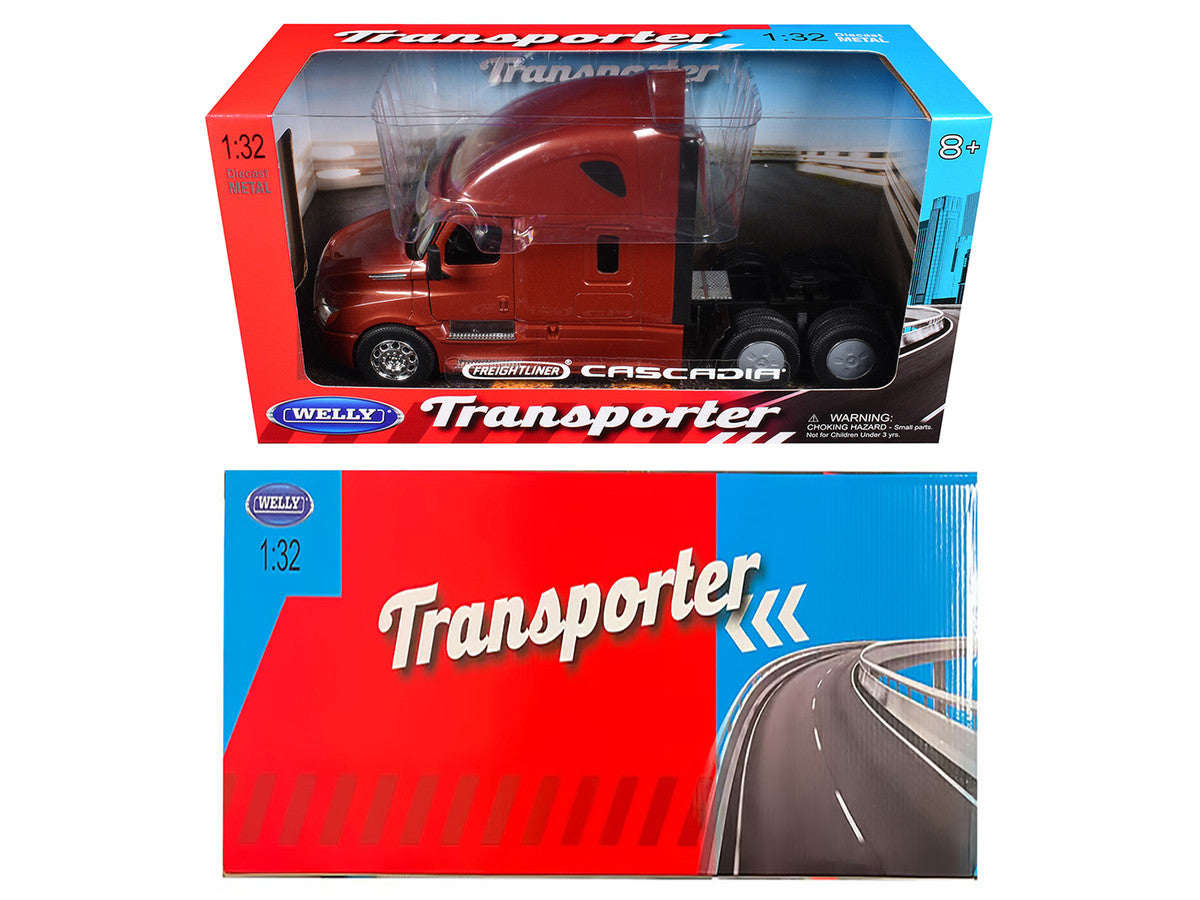Freightliner Cascadia Truck Copper Metallic "Transporter" Series 1/32 Diecast Model by Welly LuxuryLifeWay Online Store