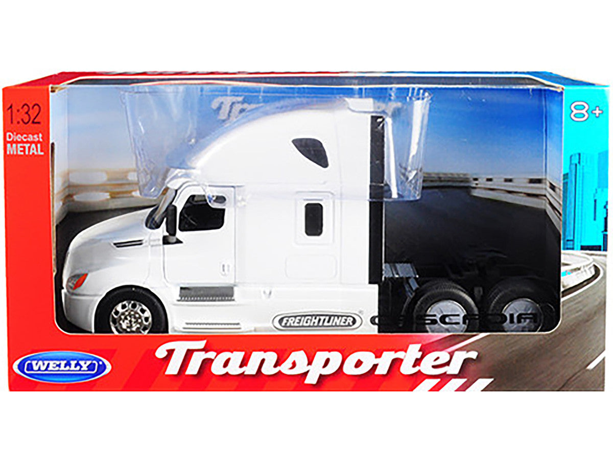 Freightliner Cascadia Truck White "Transporter" 1/32 Diecast Model by Welly LuxuryLifeWay Online Store