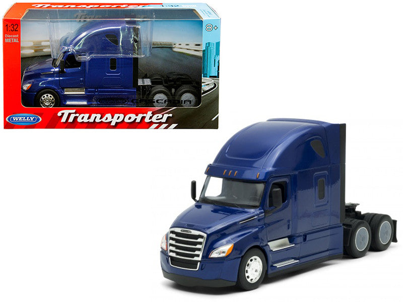 Freightliner Cascadia Truck Blue "Transporter" 1/32 Diecast Model by Welly LuxuryLifeWay Online Store