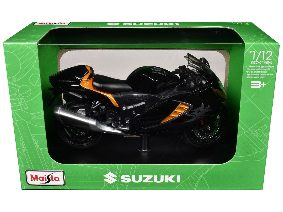 2022 Suzuki Hayabusa Black Metallic 1/12 Diecast Motorcycle Model by Maisto LuxuryLifeWay Online Store
